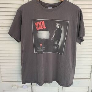 Billy Idol Kings & Queens of the Underground 2015 European/UK Tour T-Shirt XL